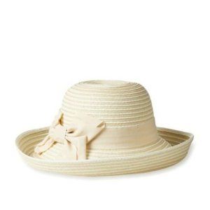 Giovannio NY NWT Fabulous Ivory Derby Wedding Church Brim Bow Hat